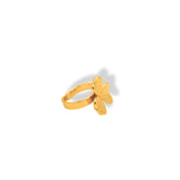 Anillo trébol de 3 hojas pequeño vista lateral